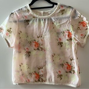 Woman’s Piperlime size s sheer floral crop top